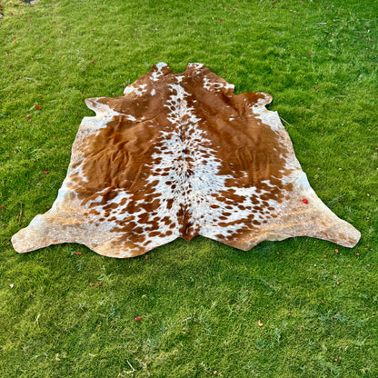 Brown Cowhide Rug Large | Real Hair-On Cowhide | Bedroom Living Room Cowhide Rug Home Decor