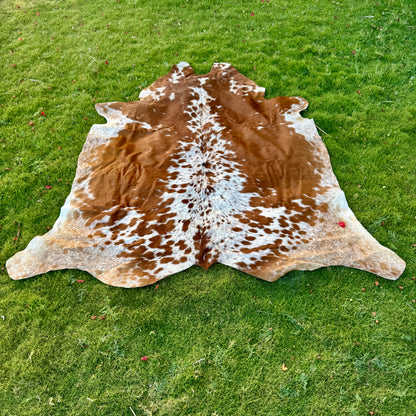 Brown Cowhide Rug Large | Real Hair-On Cowhide | Bedroom Living Room Cowhide Rug Home Decor