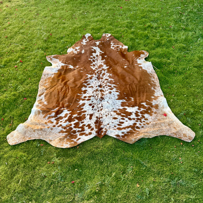 Brown Cowhide Rug Large | Real Hair-On Cowhide | Bedroom Living Room Cowhide Rug Home Decor