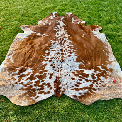 Brown Cowhide Rug Large | Real Hair-On Cowhide | Bedroom Living Room Cowhide Rug Home Decor