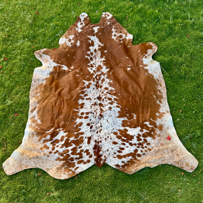 Brown Cowhide Rug Large | Real Hair-On Cowhide | Bedroom Living Room Cowhide Rug Home Decor