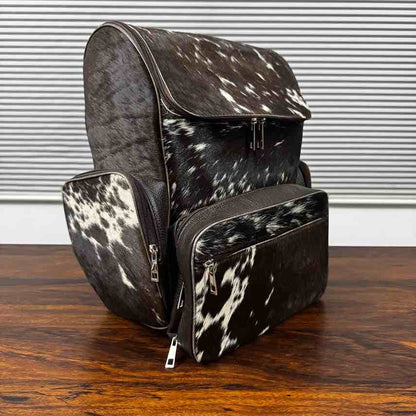 Handmade Cowhide Laptop Backpack | Genuine Hair-On Cowhide