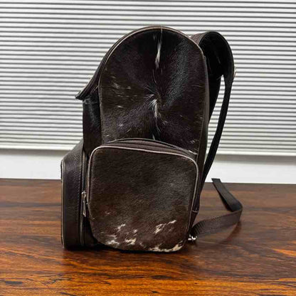 Handmade Cowhide Laptop Backpack | Genuine Hair-On Cowhide