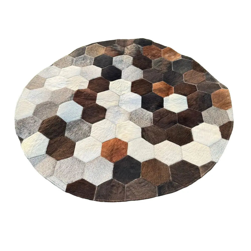 Natural Cowhide Patchwork Rug - Cowhide Kingdom