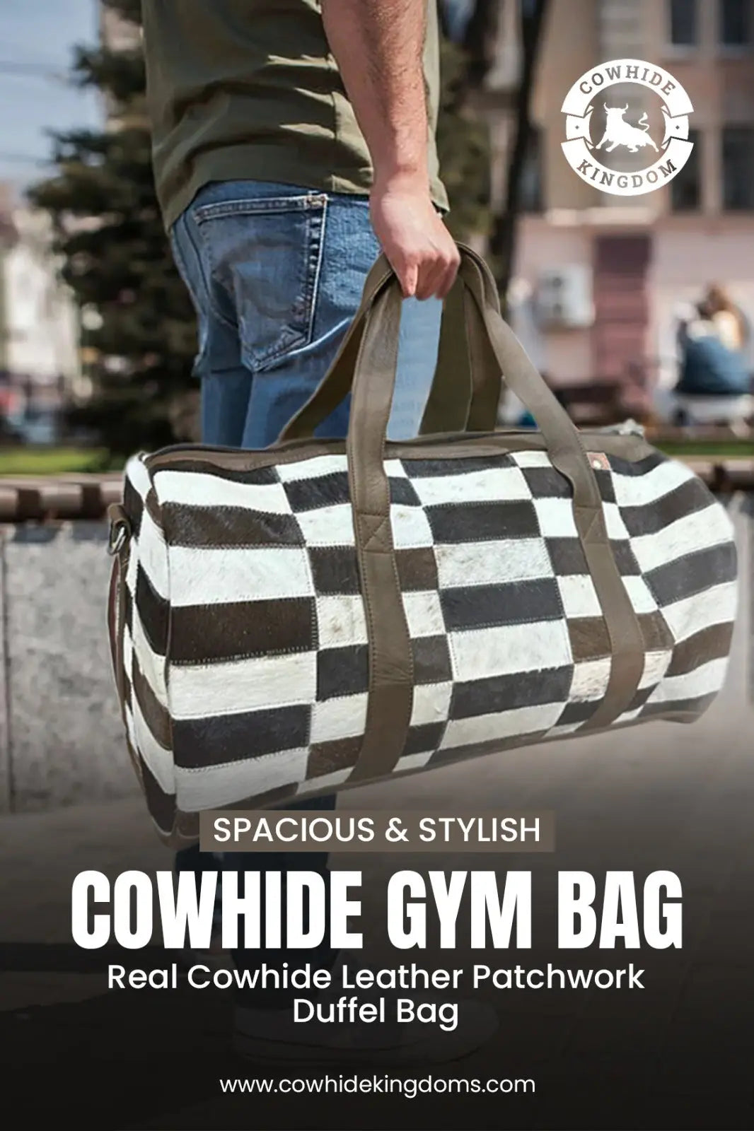 Large Cowhide Duffel Bag Cowhide Kingdom