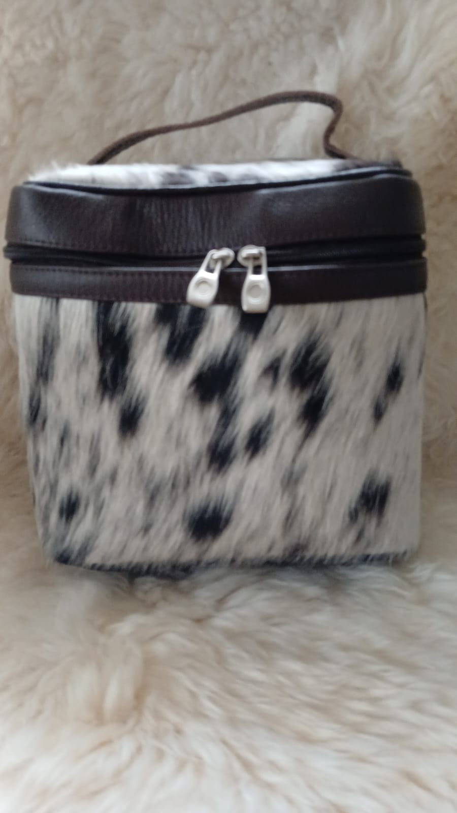 Handmade Cowhide Beauty Box | Genuine Leather Makeup Organizer | See Your Box Before Free Shipping