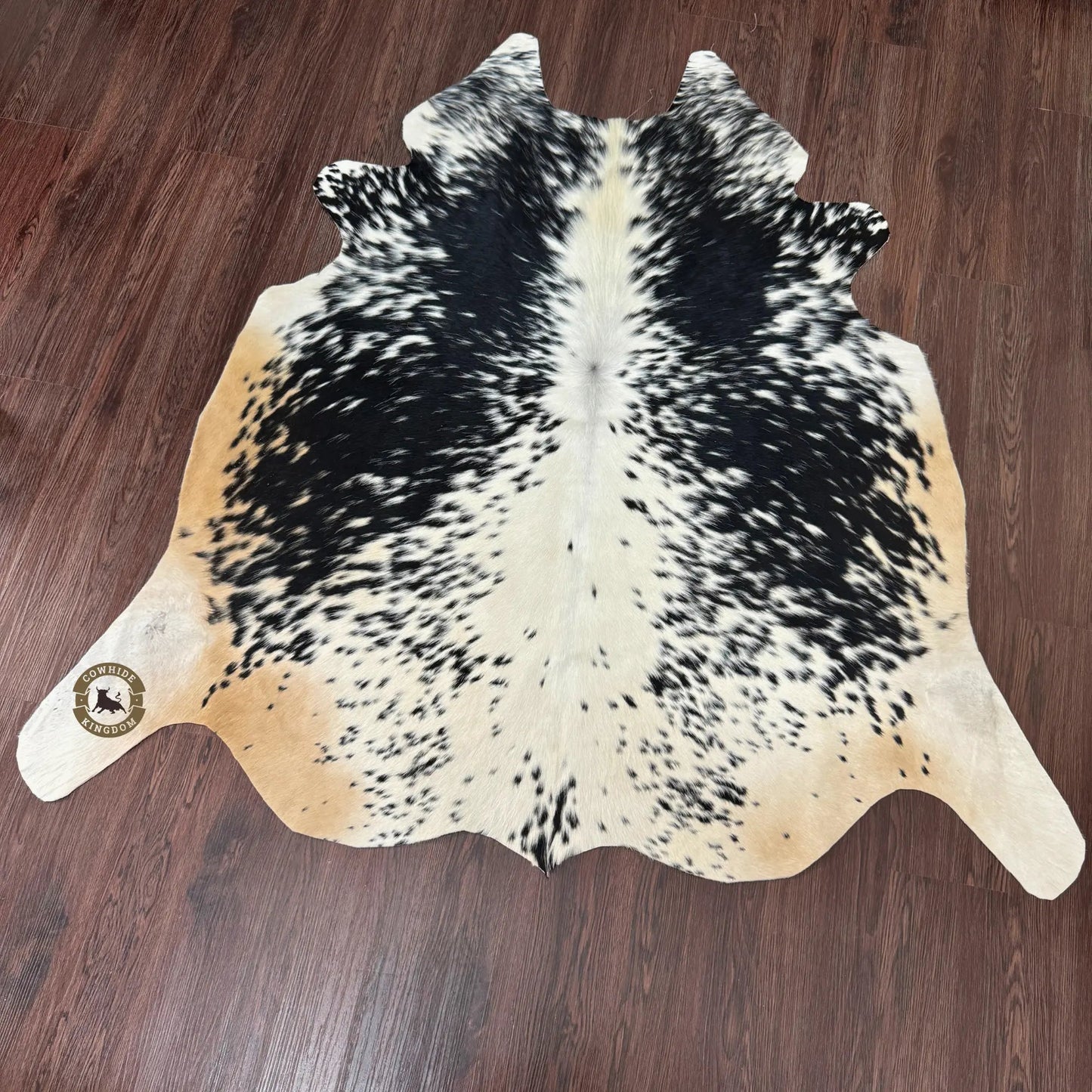 Artisan Black & White Cowhide Rug | Handmade Hair - on Leather Area Rug – PHOTO PREVIEW & FREE SHIPPING - Cowhide Kingdom