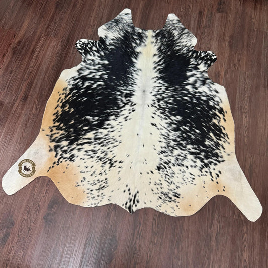 Artisan Black & White Cowhide Rug | Handmade Hair - on Leather Area Rug – PHOTO PREVIEW & FREE SHIPPING - Cowhide Kingdom