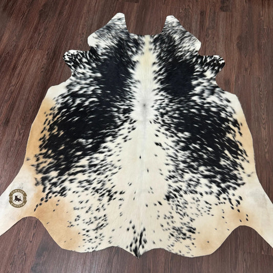 Artisan Black & White Cowhide Rug | Handmade Hair - on Leather Area Rug – PHOTO PREVIEW & FREE SHIPPING - Cowhide Kingdom