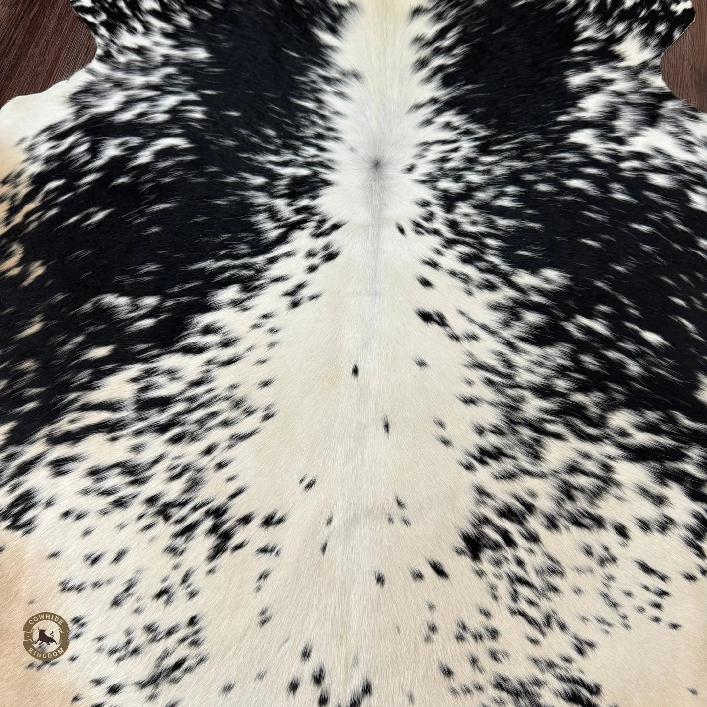 Artisan Black & White Cowhide Rug | Handmade Hair - on Leather Area Rug – PHOTO PREVIEW & FREE SHIPPING - Cowhide Kingdom