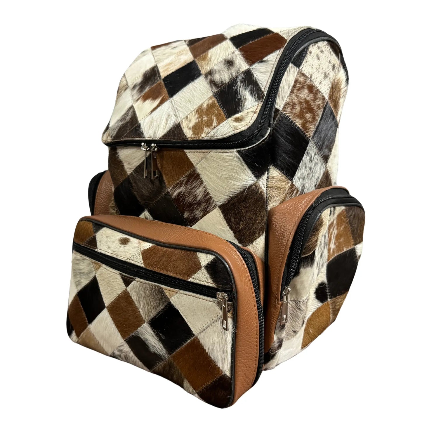 Artisan Cowhide Backpack | Handmade Hair - on Leather Travel Bag — PHOTO OF YOUR EXACT BAG + FREE SHIPPING - Cowhide Kingdom