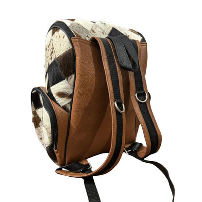 Artisan Cowhide Backpack | Handmade Hair - on Leather Travel Bag — PHOTO OF YOUR EXACT BAG + FREE SHIPPING - Cowhide Kingdom