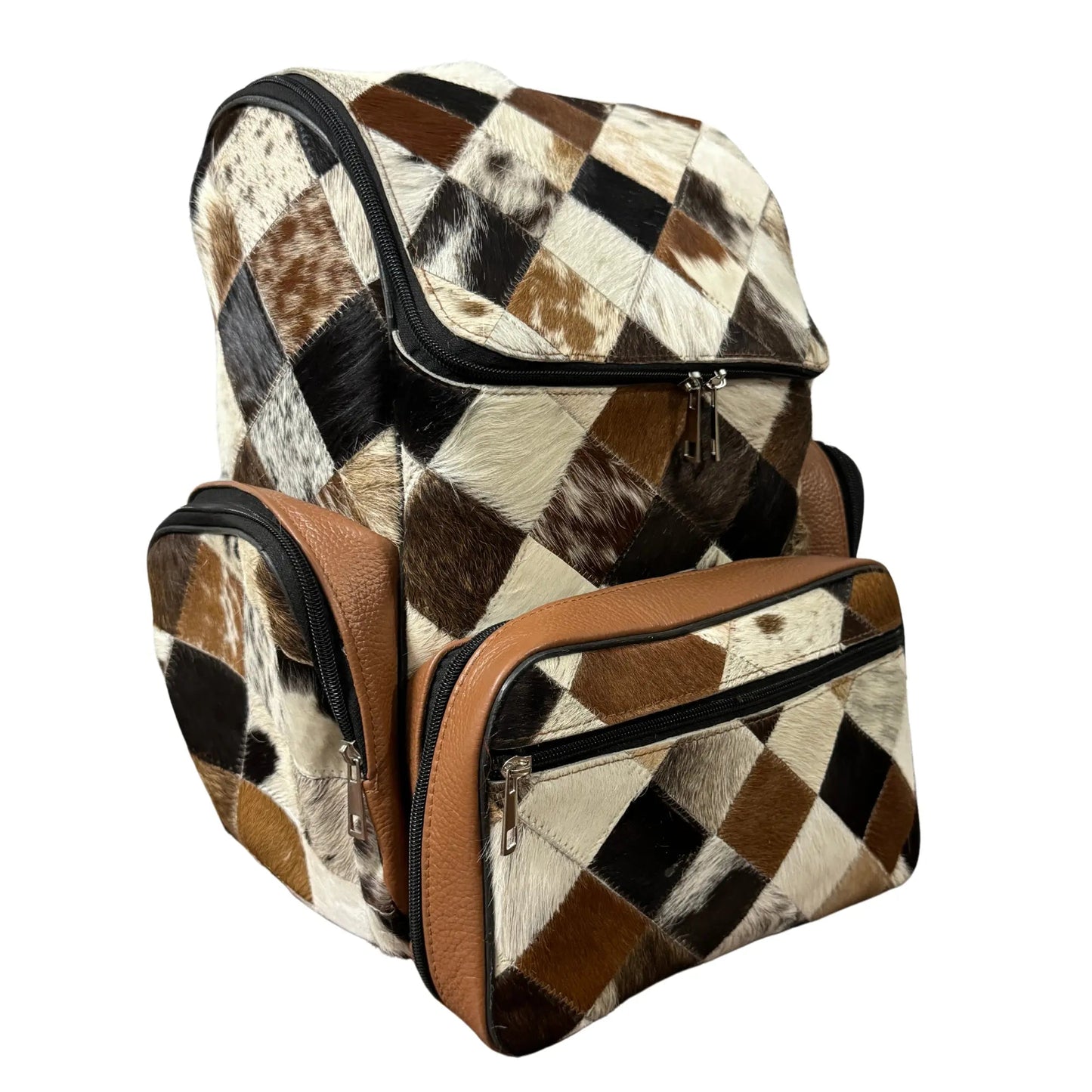 Artisan Cowhide Backpack | Handmade Hair - on Leather Travel Bag — PHOTO OF YOUR EXACT BAG + FREE SHIPPING - Cowhide Kingdom