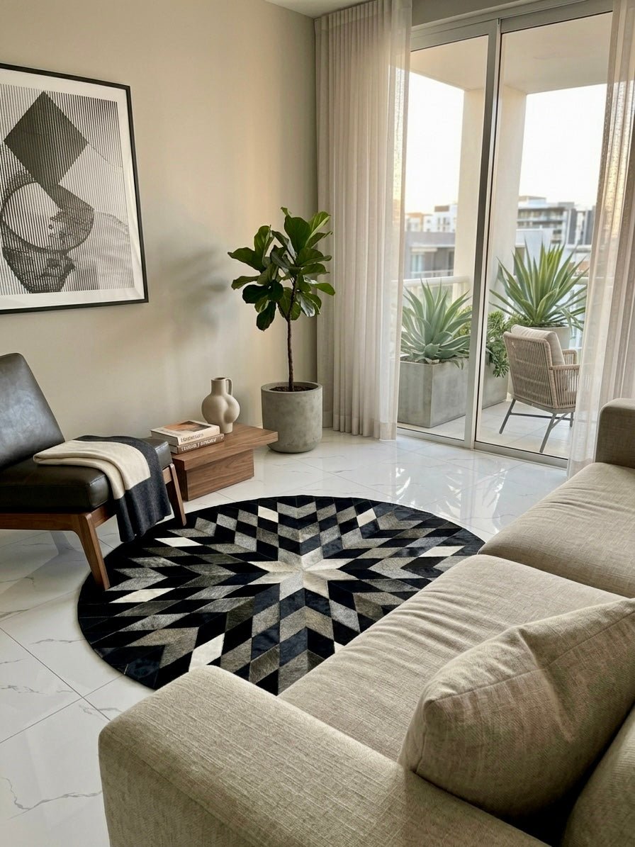Cowhide Patchwork Rug | Hair on Hide Rug Living Room - Cowhide Kingdom