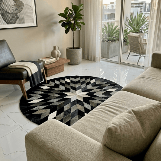 Cowhide Patchwork Rug | Hair on Hide Rug Living Room - Cowhide Kingdom