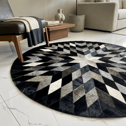 Cowhide Patchwork Rug | Hair on Hide Rug Living Room - Cowhide Kingdom