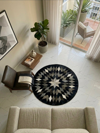 Cowhide Patchwork Rug | Hair on Hide Rug Living Room - Cowhide Kingdom