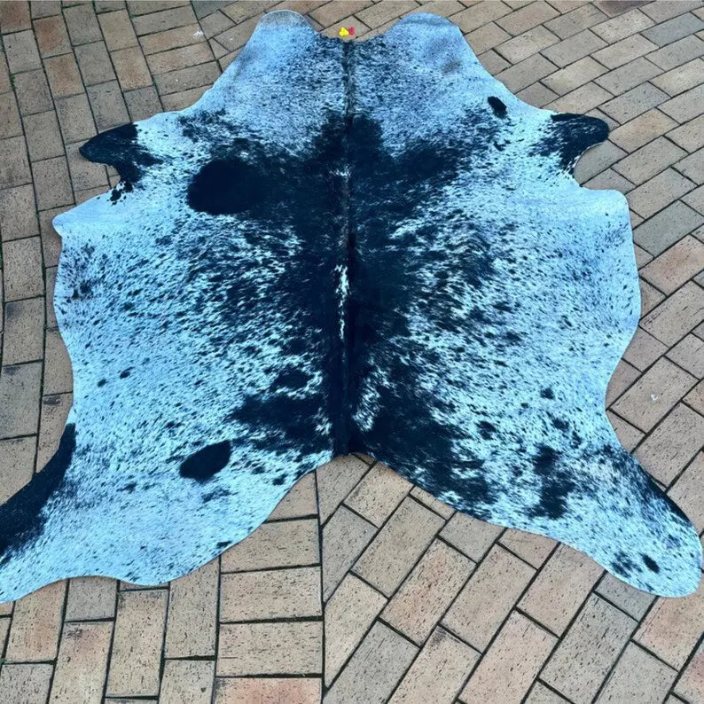 Handmade Black White Cowhide Rug - Cowhide Kingdom