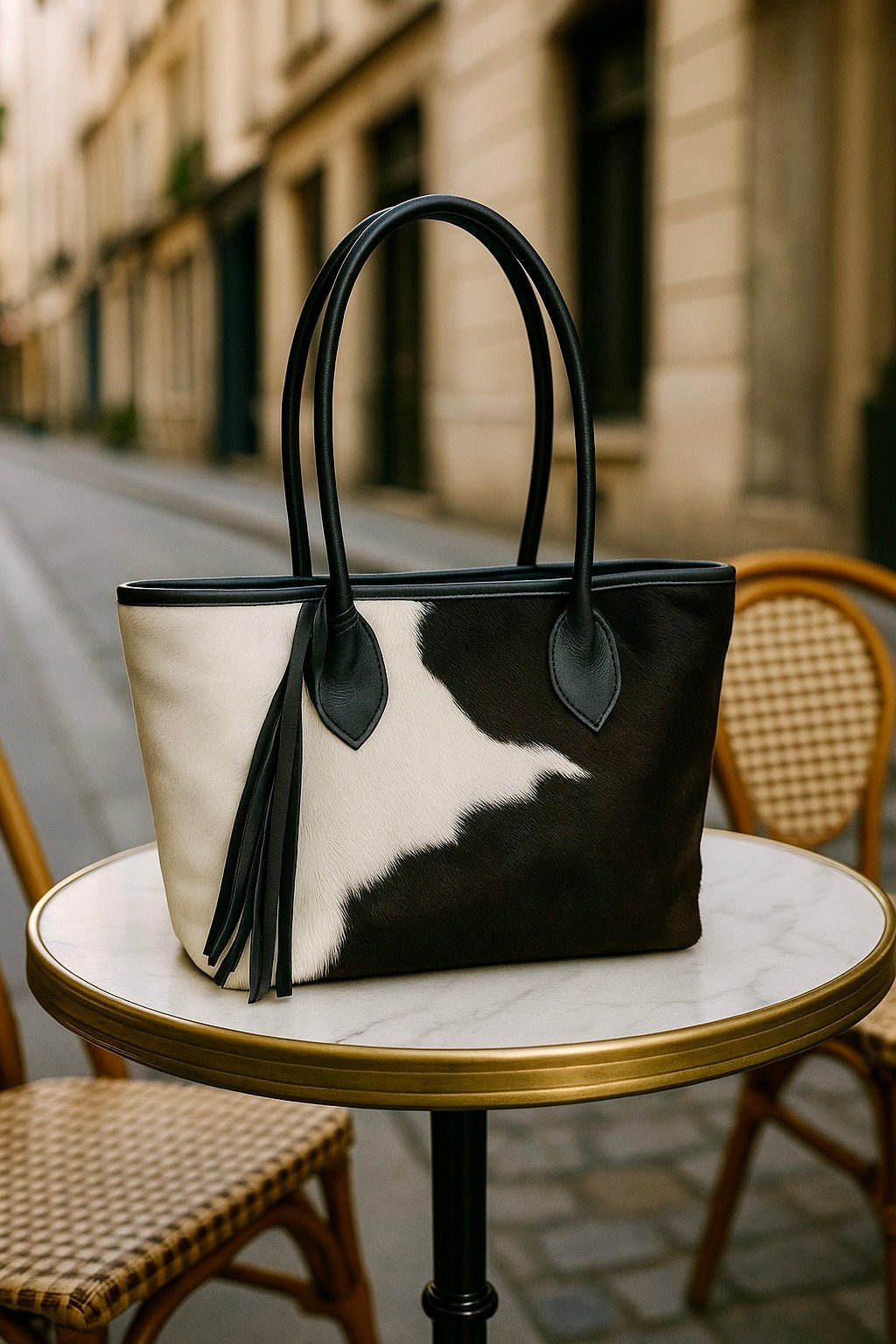 cowhide tote bag for laptop and daily use | Your Bag, Your Choice: Photo Approval Before Free Worldwide Shipping - Cowhide Kingdom