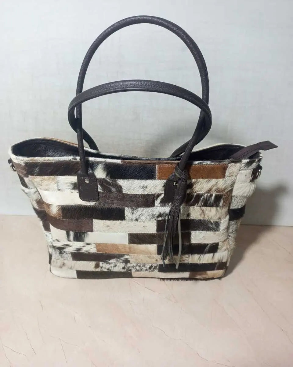 Real Cowhide Tote Bag - Cowhide Kingdom