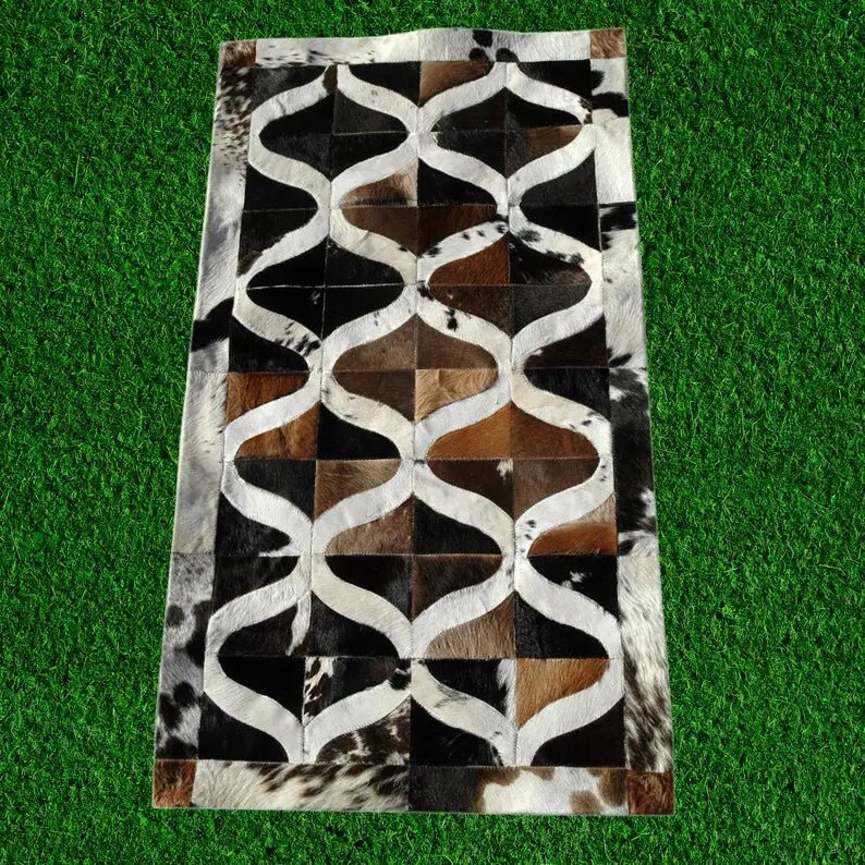 Custom Patchwork Cowhide Rug: 100% Natural Leather – See Your Rug Before We Ship - Cowhide Kingdom