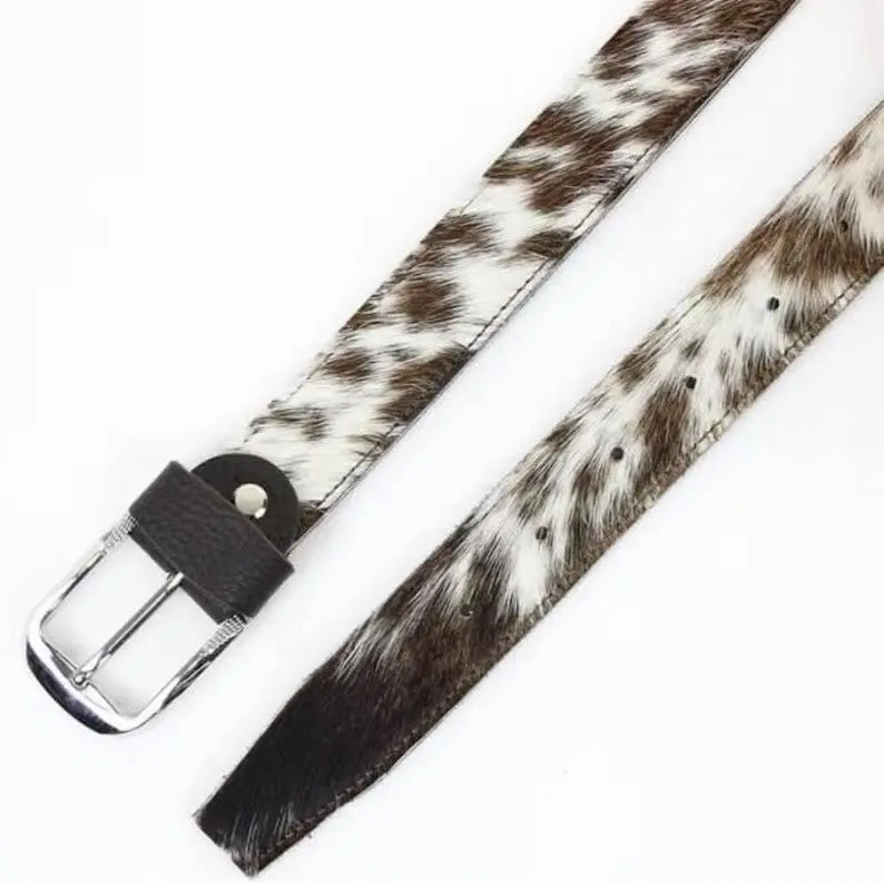 Tricolor Cowhide Belt for Men - Cowhide Kingdom