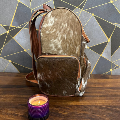 Genuine cowhide diaper backpack bag for moms | handmade cowhide baby diaper bag | trendy cowhide diaper bag for working moms - Cowhide Kingdom