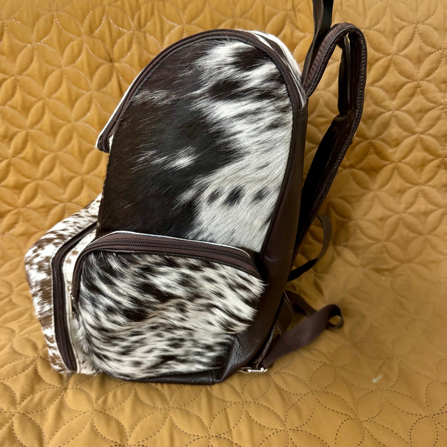 Hair on Cowhide Backpack Bag Diaper Bag | The "No - Surprises" Guarantee: See Your Exact Bag + Free Shipping - Cowhide Kingdom