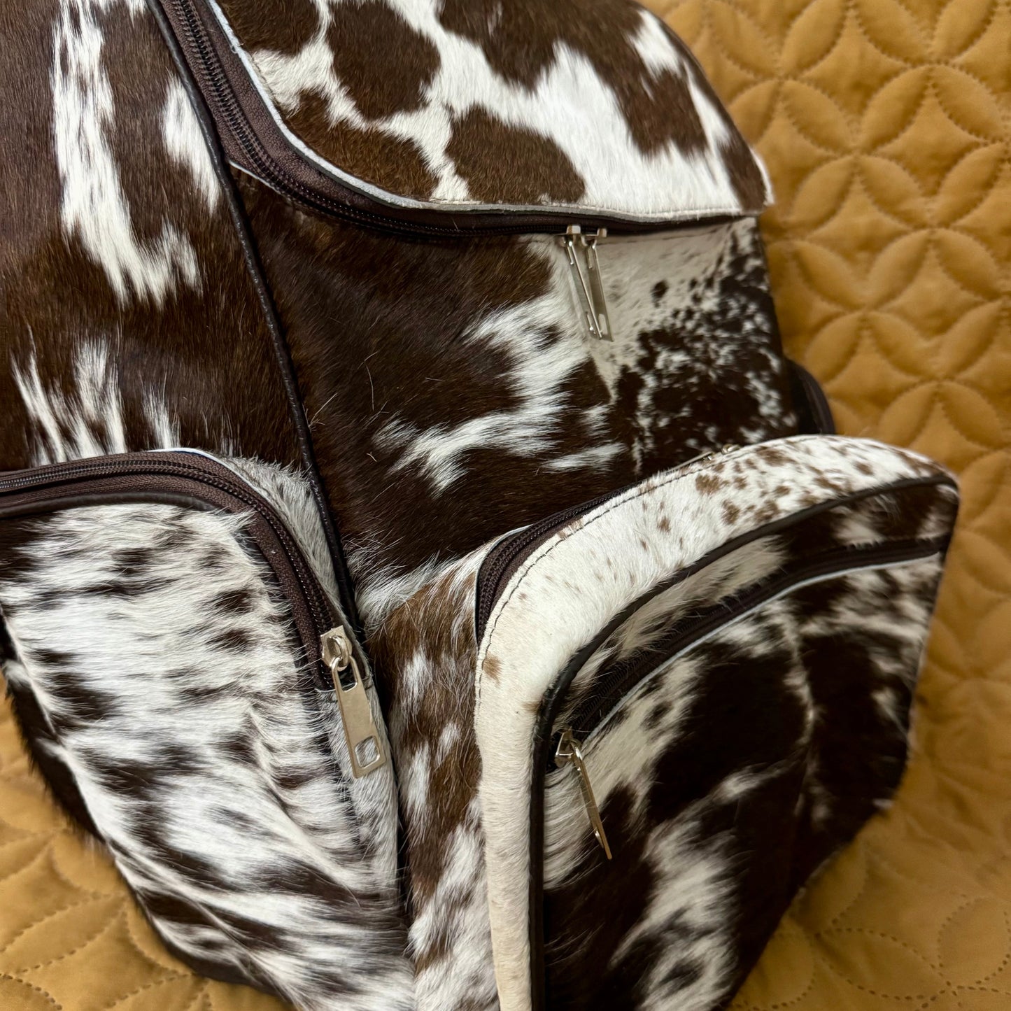 Hair on Cowhide Backpack Bag Diaper Bag | The "No - Surprises" Guarantee: See Your Exact Bag + Free Shipping - Cowhide Kingdom