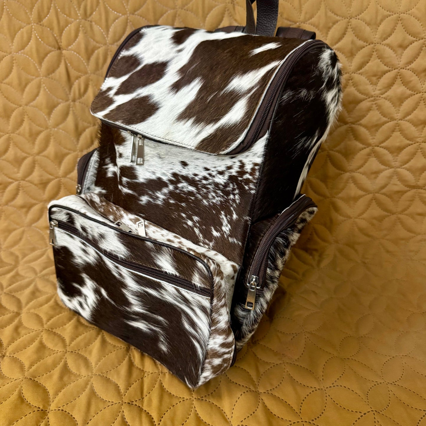 Hair on Cowhide Backpack Bag Diaper Bag | The "No - Surprises" Guarantee: See Your Exact Bag + Free Shipping - Cowhide Kingdom