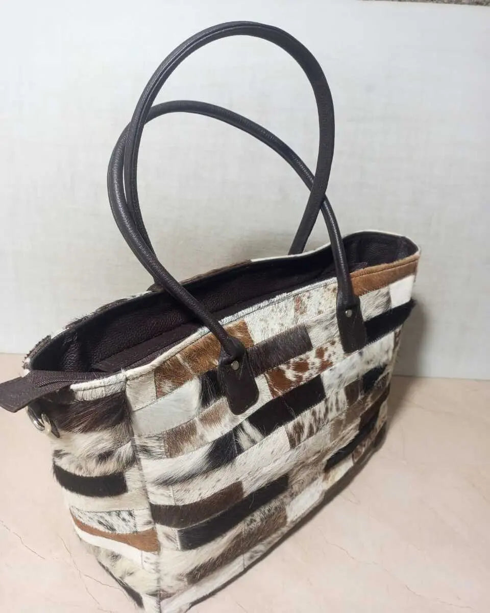 Real Cowhide Tote Bag - Cowhide Kingdom