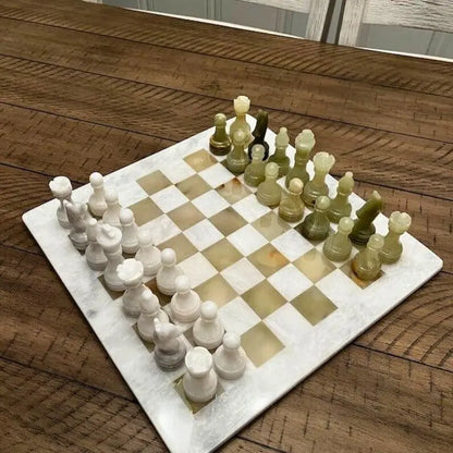 Exquisite Marble Chess Set - Cowhide Kingdom