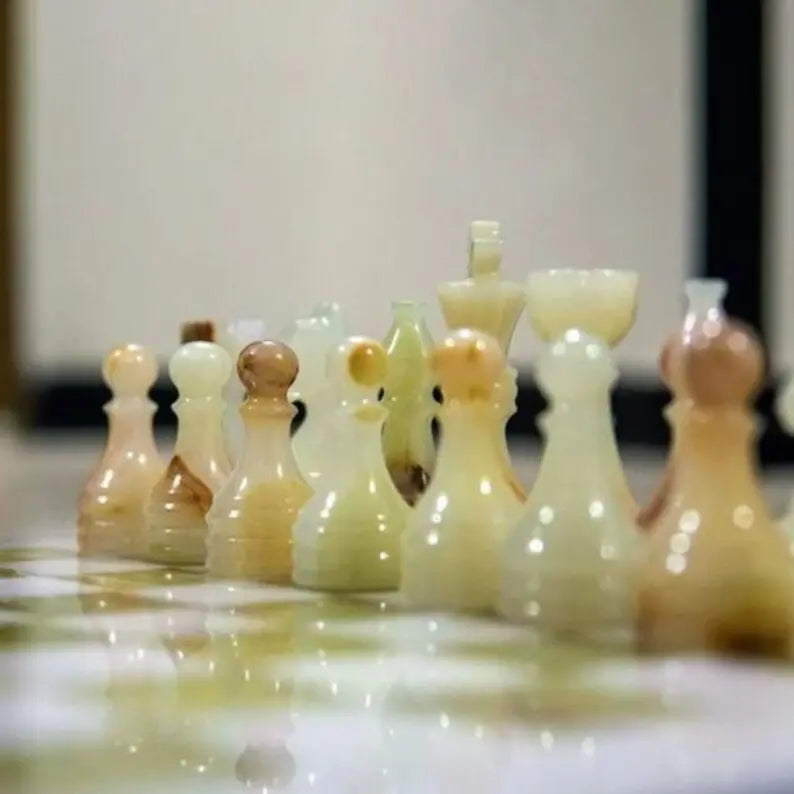 Exquisite Marble Chess Set - Cowhide Kingdom