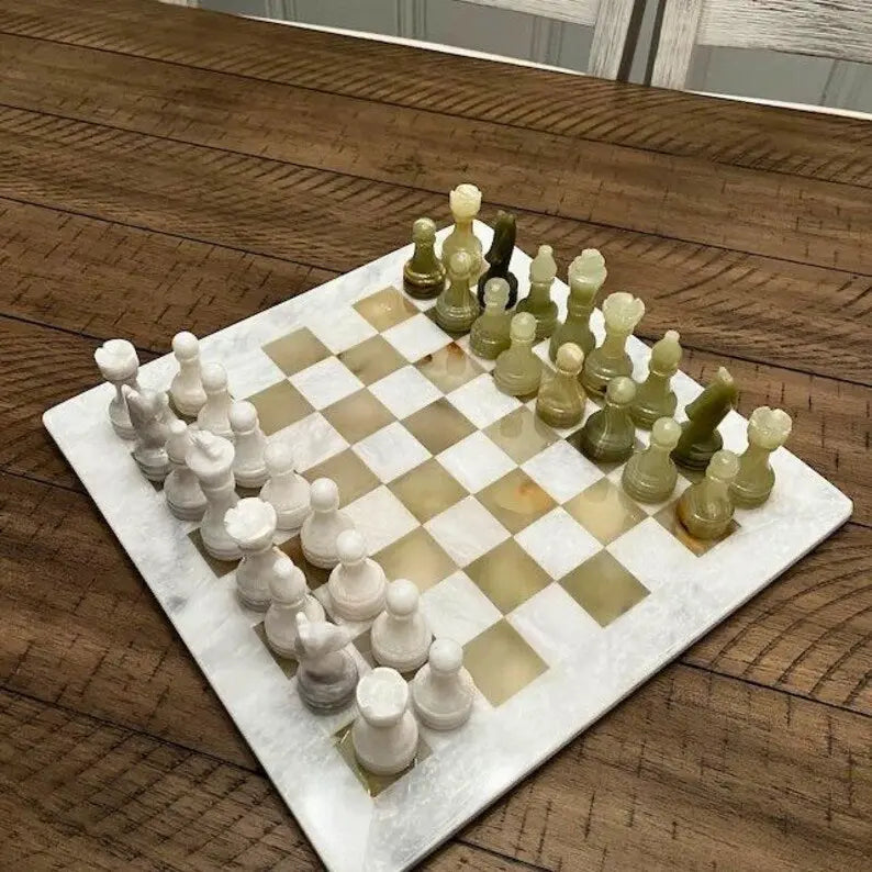 Exquisite Marble Chess Set - Cowhide Kingdom