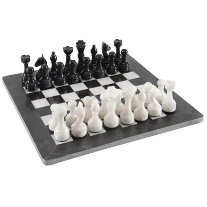 Large Marble Chess Board Set - Cowhide Kingdom