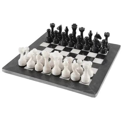 Large Marble Chess Board Set - Cowhide Kingdom