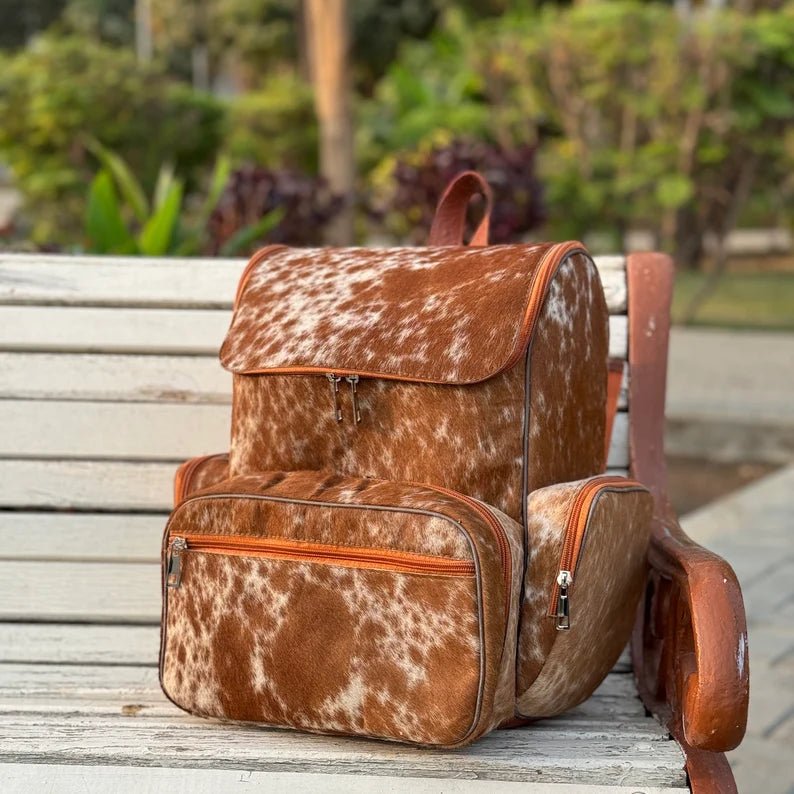 One - of - a - Kind Cowhide Backpack | VIP Preview Included: Approve Your Unique Pattern Before Free Shipping - Cowhide Kingdom
