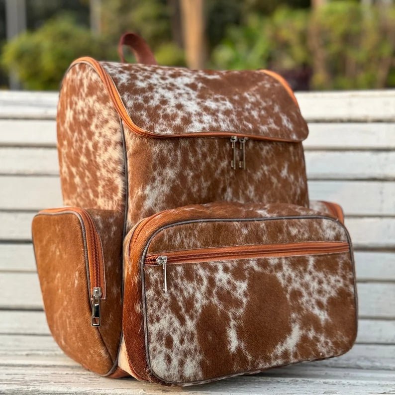 One - of - a - Kind Cowhide Backpack | VIP Preview Included: Approve Your Unique Pattern Before Free Shipping - Cowhide Kingdom