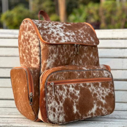 One - of - a - Kind Cowhide Backpack | VIP Preview Included: Approve Your Unique Pattern Before Free Shipping - Cowhide Kingdom