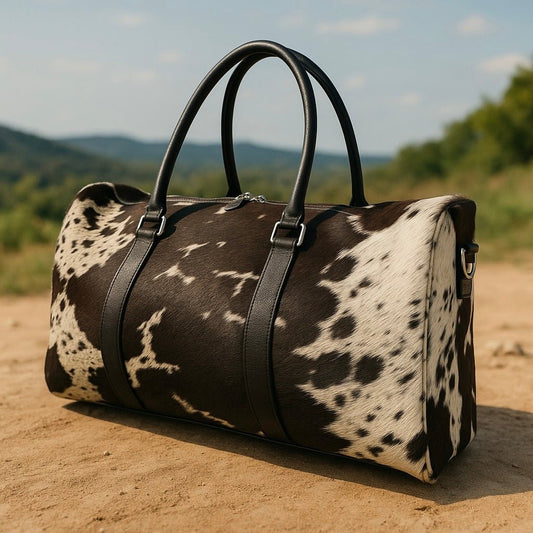 Premium Cowhide Sports & Gym Bag | Genuine Leather Overnight Duffel – PHOTO CONFIRMATION & FREE SHIPPING - Cowhide Kingdom