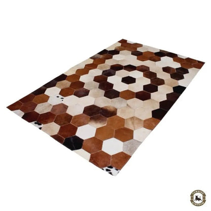 Premium Handmade Cowhide Runner | Patchwork Leather Rug for Entryway, Dining Table & Hallway Styling | Handcrafted Cowhide Patchwork Table Runner – Long Hallway Runner Rug – Rustic Western & Modern Farmhouse Decor - Cowhide Kingdom