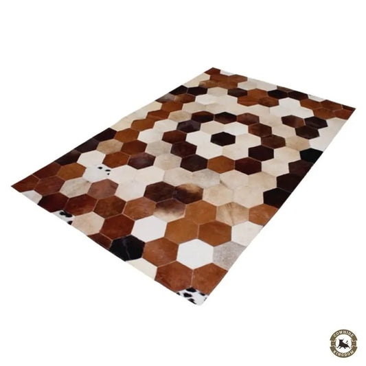 Premium Handmade Cowhide Runner | Patchwork Leather Rug for Entryway, Dining Table & Hallway Styling | Handcrafted Cowhide Patchwork Table Runner – Long Hallway Runner Rug – Rustic Western & Modern Farmhouse Decor - Cowhide Kingdom