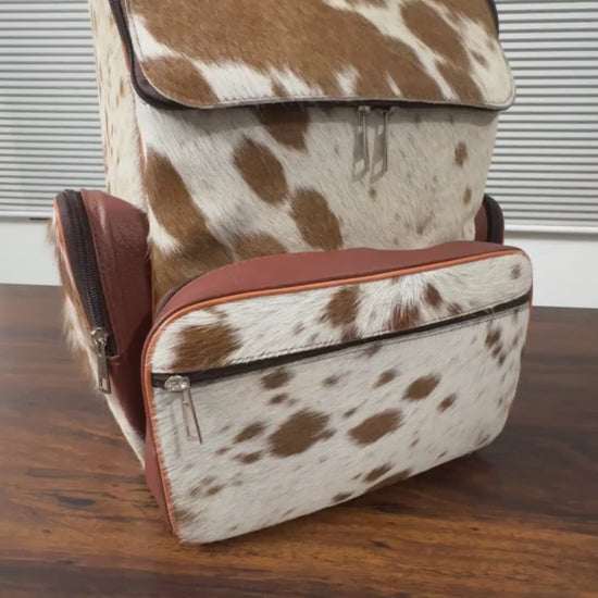 Western cowhide backpack Video