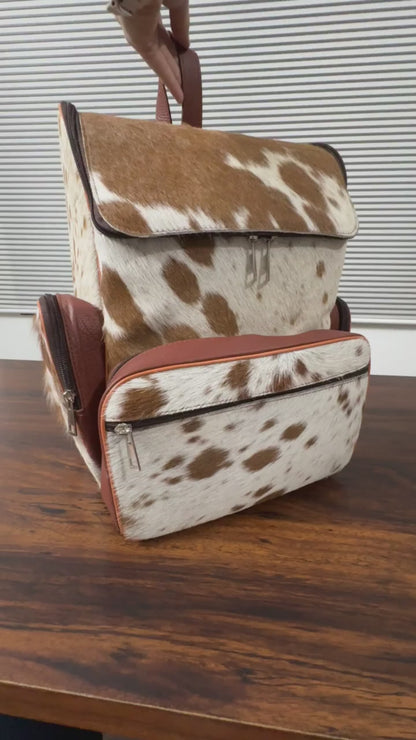 Western cowhide backpack Video