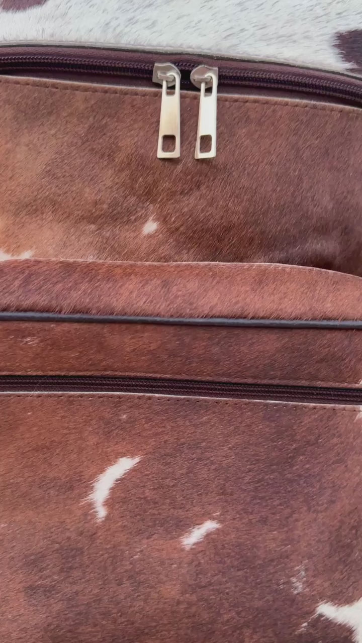 Boho Cowhide Backpack Leather Laptop & Daily Bag Video