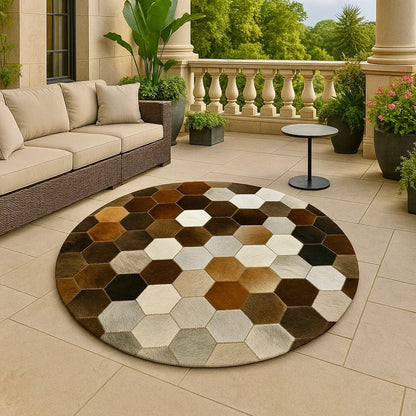 Tricolor Hair - On Cowhide Rug – Area Rug for Home & Office Decor - see your rug before free shipping - Cowhide Kingdom