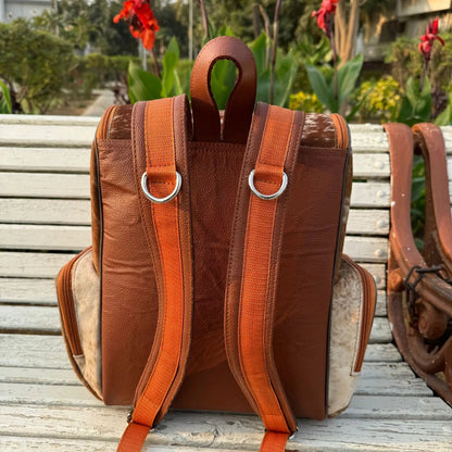 Western Handmade Cowhide Backpack | Real Leather Boho Travel Bag for Women | Custom Hair - On Cowhide Backpack | Handmade Leather Western Bag for Everyday Adventures - Cowhide Kingdom